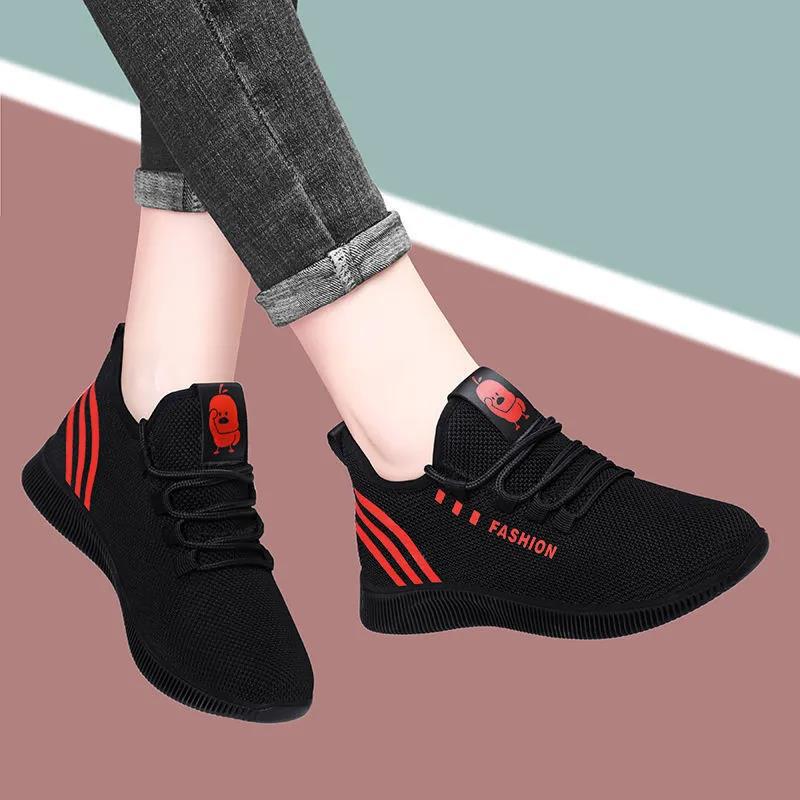 New lace-up ladies sneaker breathable casual soft bottom comfortable student shoes a generation of light running shoes