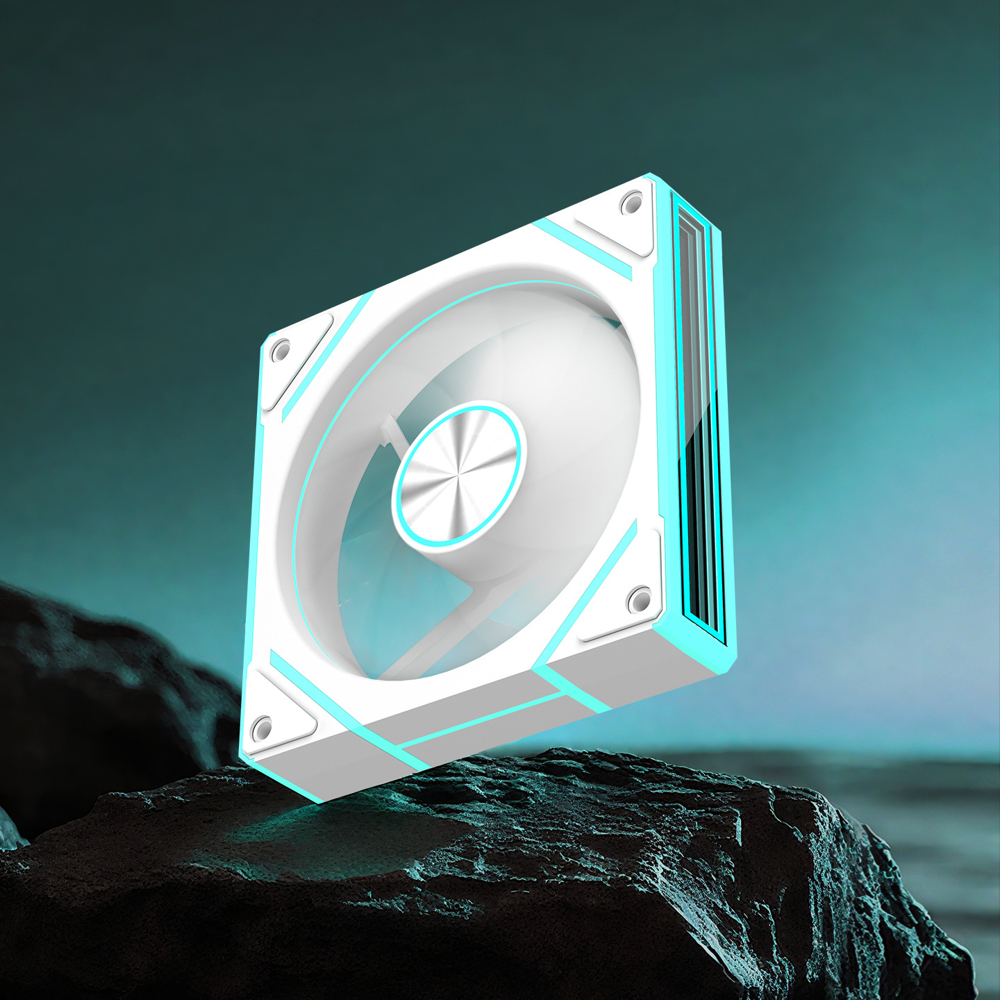 Picture of Computer Prism 9Th Generation Pro Cooling Fan Desktop Temperature Control Cd Pattern Divine Light Synchronization Silent Argb Chassis Fan