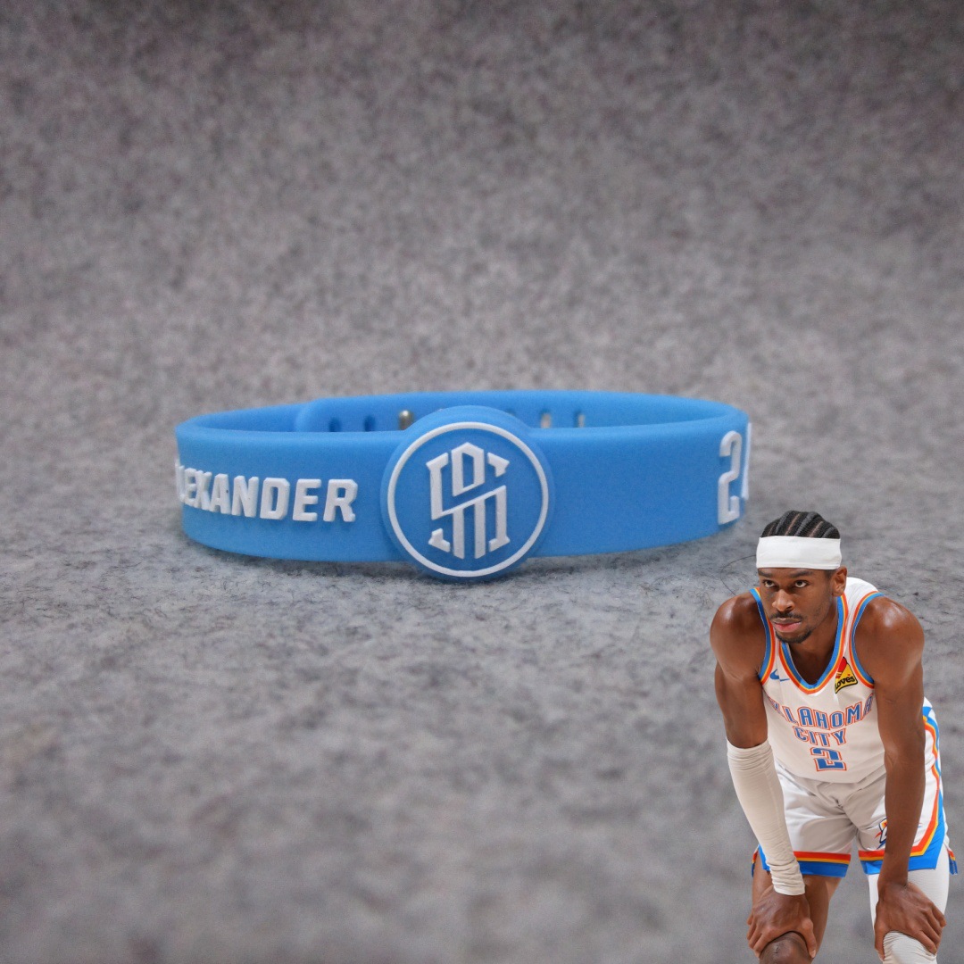 Basketball Star Thunder Team No.2 Alexander Adjustable Sports Bracelet Silicone Signature Wristband Fans Jewelry Wei