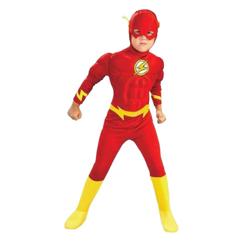 Children's Flash Costume Halloween Outfit Boys' Anime Costume Hero Cosplay Trendy Performance Costume