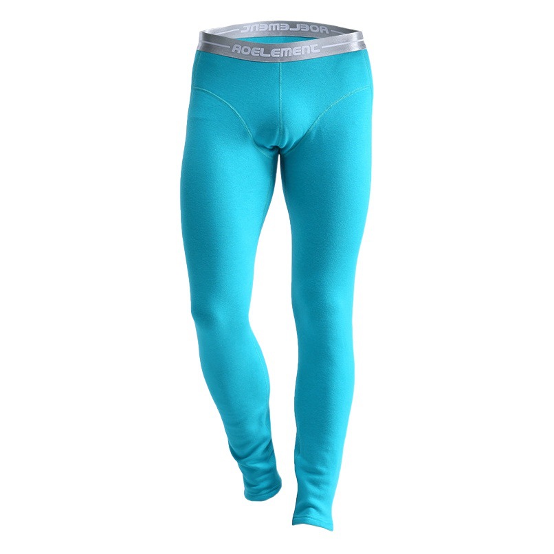 Ao element autumn and winter underwear men's long Johns thickened fleece-lined one-piece slim-fit leggings youth cotton pants warm pants
