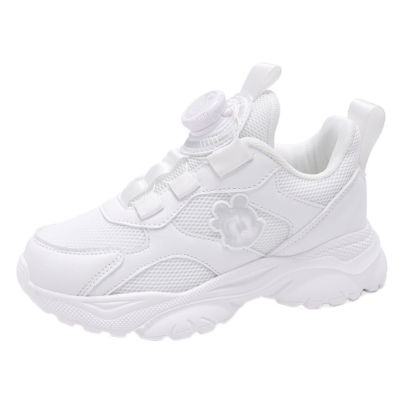 Babudou Children's Shoes, Girls' Shoes, White Shoes, Boys' Shoes, 2025 Autumn Mesh Breathable Running Shoes, Breathable and Shock-Absorbing