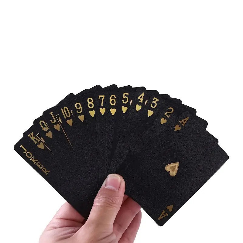 Picture of Gold Foil and Silver Plastic Playing Cards in Stock Pet Waterproof and Wear-Resistant Landlord Entertainment Chess and Card Board Games Wholesale Factory in Stock