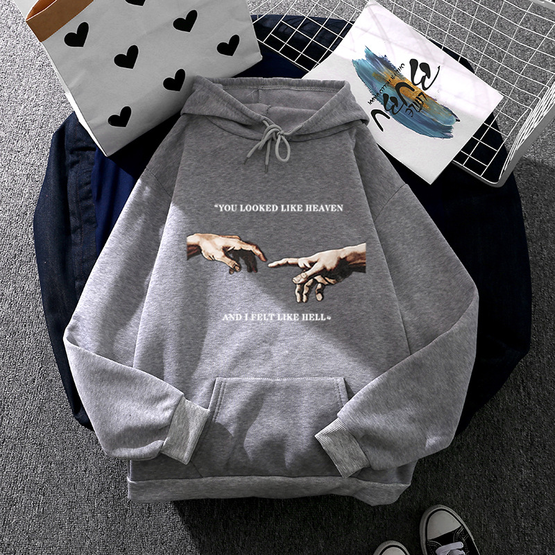 Picture of 2021 cross-border European and American wind cross-border foreign trade loose support small batch LOGO printing hoodie a generation of hair