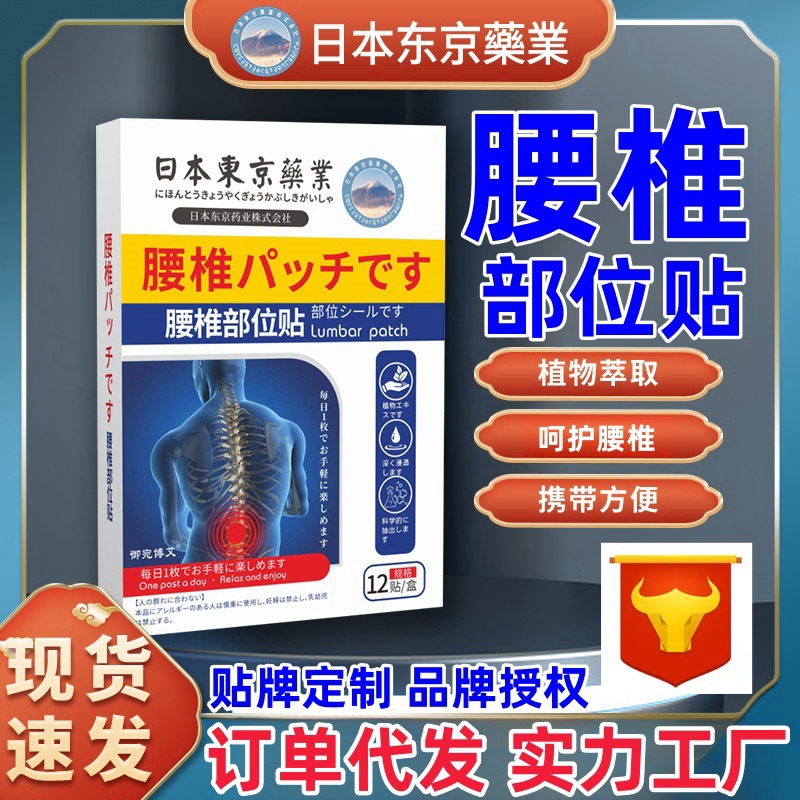 Lumbar Spine Sticker Japan Tokyo Pharmaceutical Waist Protection Sticker Lumbar Disc Hot Application Sticker wormwood Waist Leg Sticker Fever Sticker Moxibustion Sticker