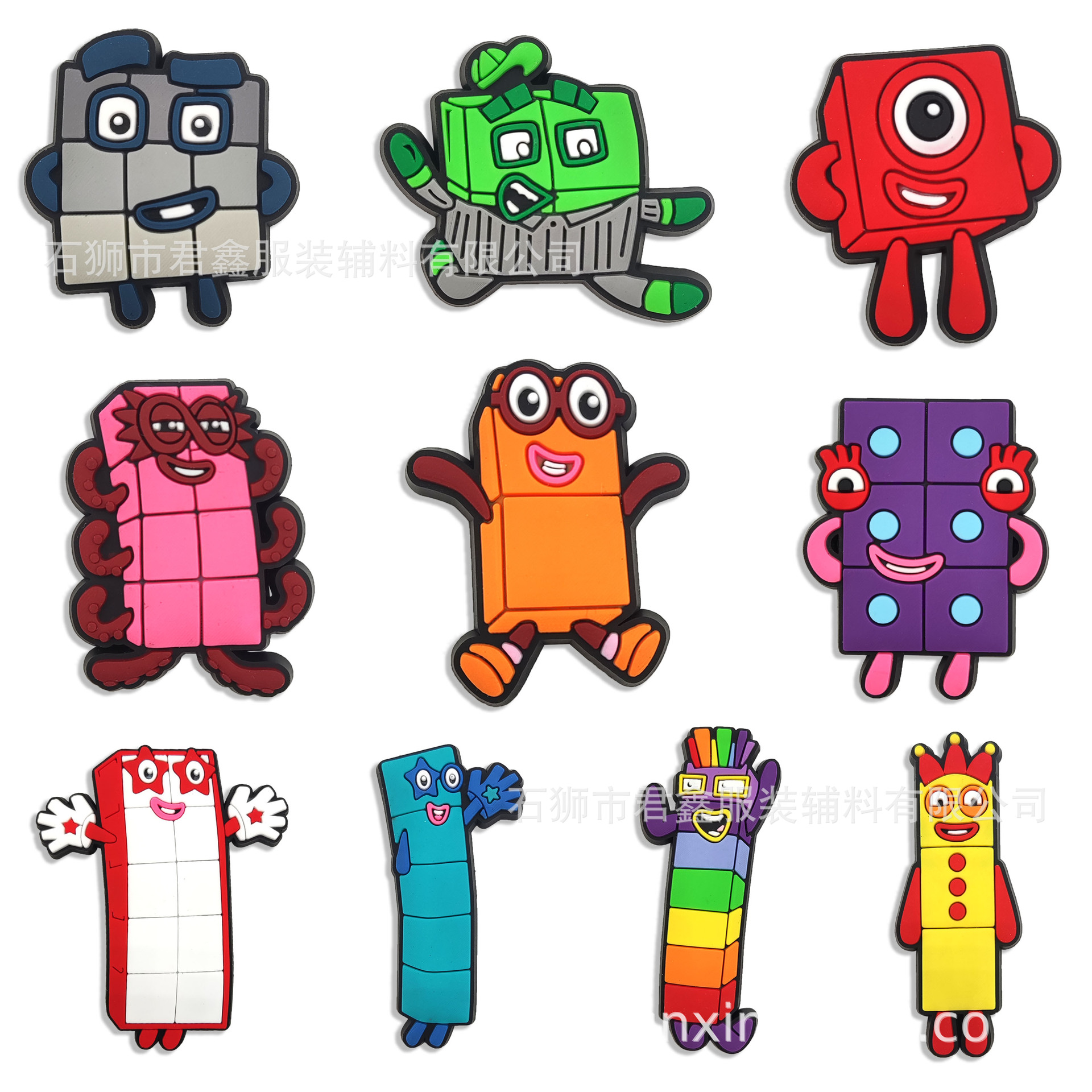 Picture of Digital Building Blocks, Shoe Flowers, Children's Clogs, Cute Accessories, Amazon Cross-Border Ready-Made Shoe Buckles, Shoe Accessories Buckles