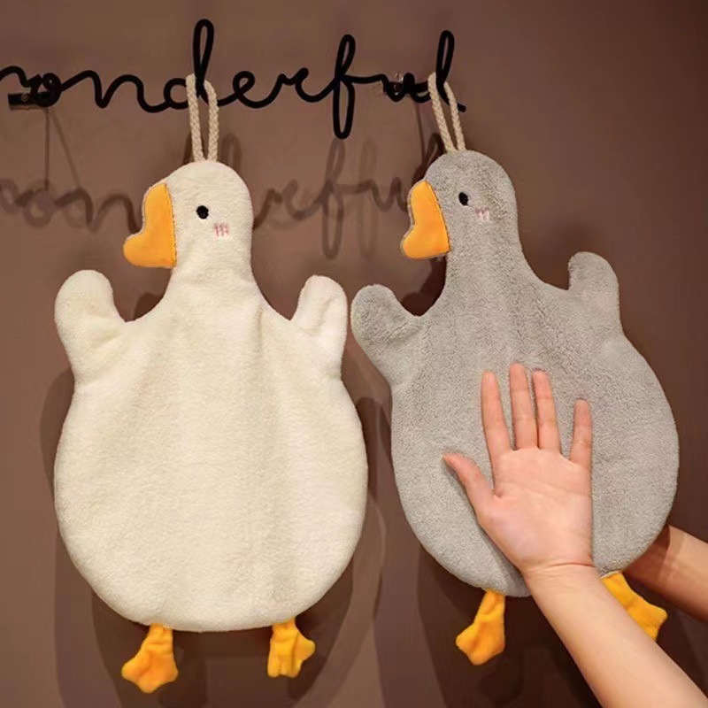 Big Goose hand towel hanging cute hand towel children cartoon hand towel absorbent cute handkerchief saliva towel