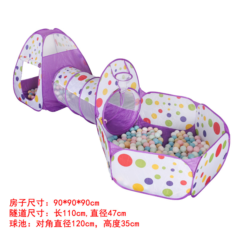 Picture of Cross-border hot sale children's tent game house indoor and outdoor three-in-one tunnel ocean ball pool fence toy wholesale