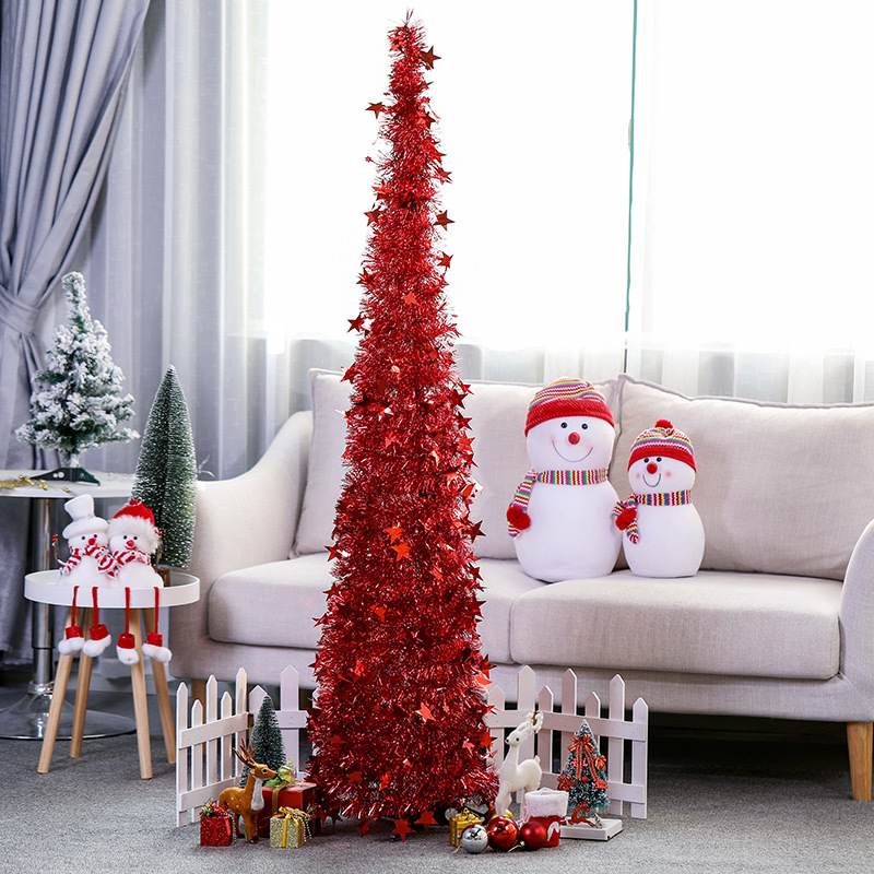 Creative Christmas Supplies Wool Christmas Tree Retractable Foldable Christmas Decoration Tree Jewelry Tree