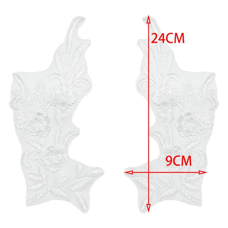 Popular Ins White Stereo Embroider Collar Flower Wedding Dress DIY Handmade Jewelry Accessories Lace Large Decals in Stock