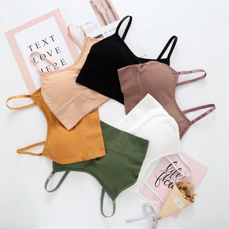 Picture of Women's wrapped chest card beauty back strap seamless underwear base inner tube top girl sports vest cross-border wholesale