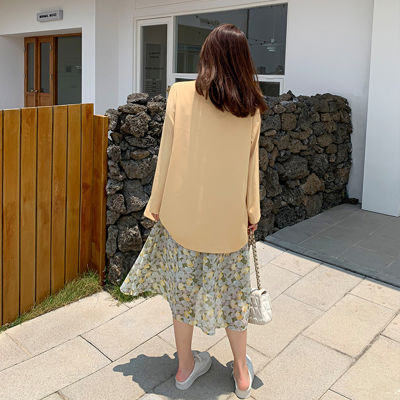 Picture of Autumn Large Size Suit Jacket Women's New Slim Body-Slimming Mask-Covering Suit Fat Girl Sling Dress 2870