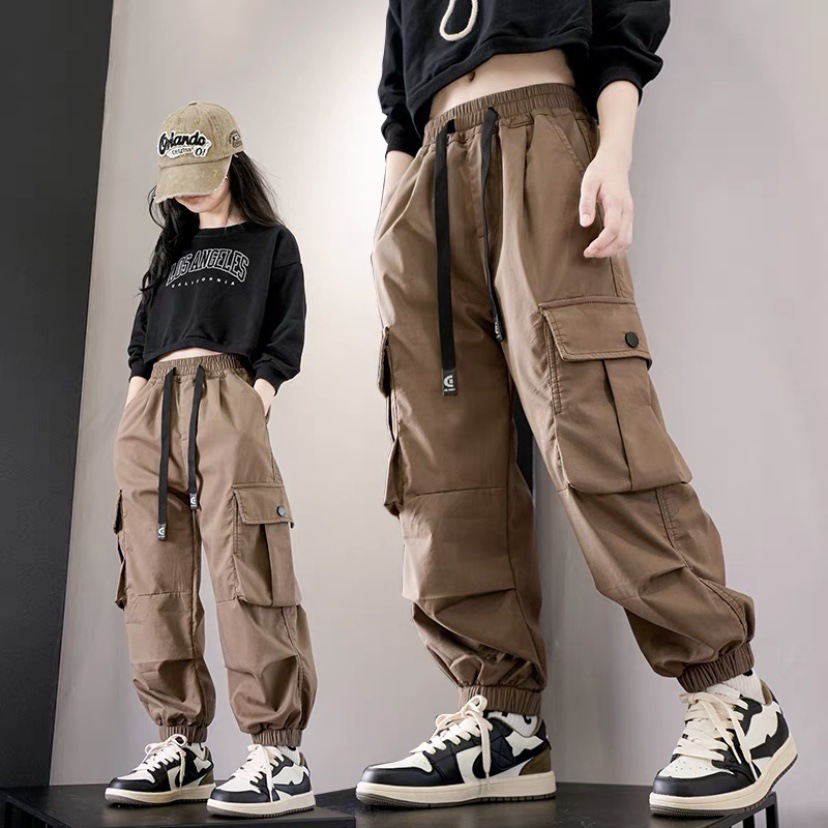 Picture of Girls' Cage Pants Spring and Autumn 2024 Children's Pants Children's Design Sense Autumn Pants Street Dance Casual Pants