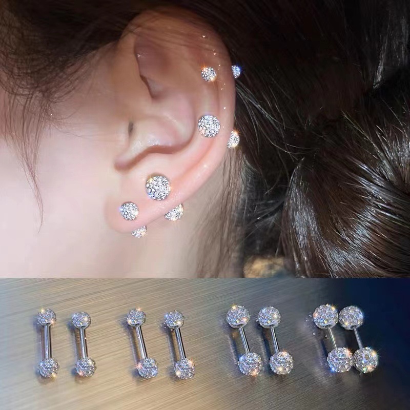 Double-headed screw ear bone nail cochlear cartilage advanced sense 2023 new Korean Net red explosion temperament tide ear stick