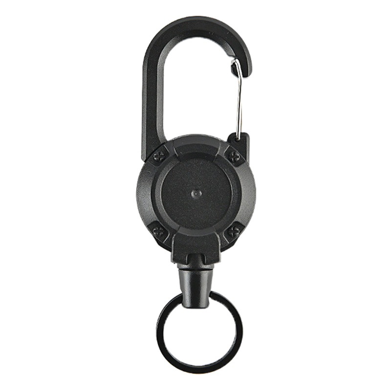 Cross-border multi-function retractable automatic rebound Luya easy pull buckle steel wire rope anti-lost anti-theft mountaineering keychain in stock