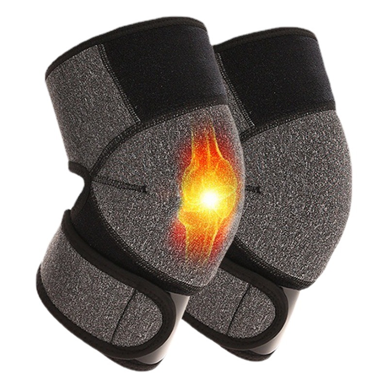 Spot thin quick-drying knee pad air layer breathable air conditioning room warm knee pad cover self-heating magnet sports knee pad