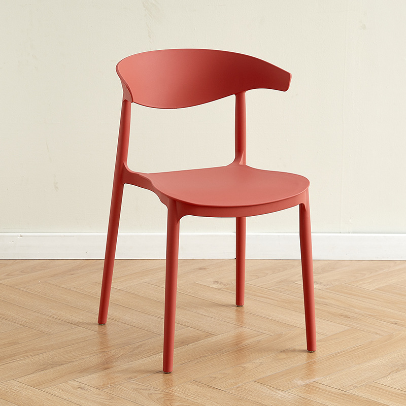 Picture of Modern Simple Plastic Chair for Home Use, Adult Chair with Backrest, Horn Chair, Cafe Dining Chair, Backrest Chair, Lightweight and Durable