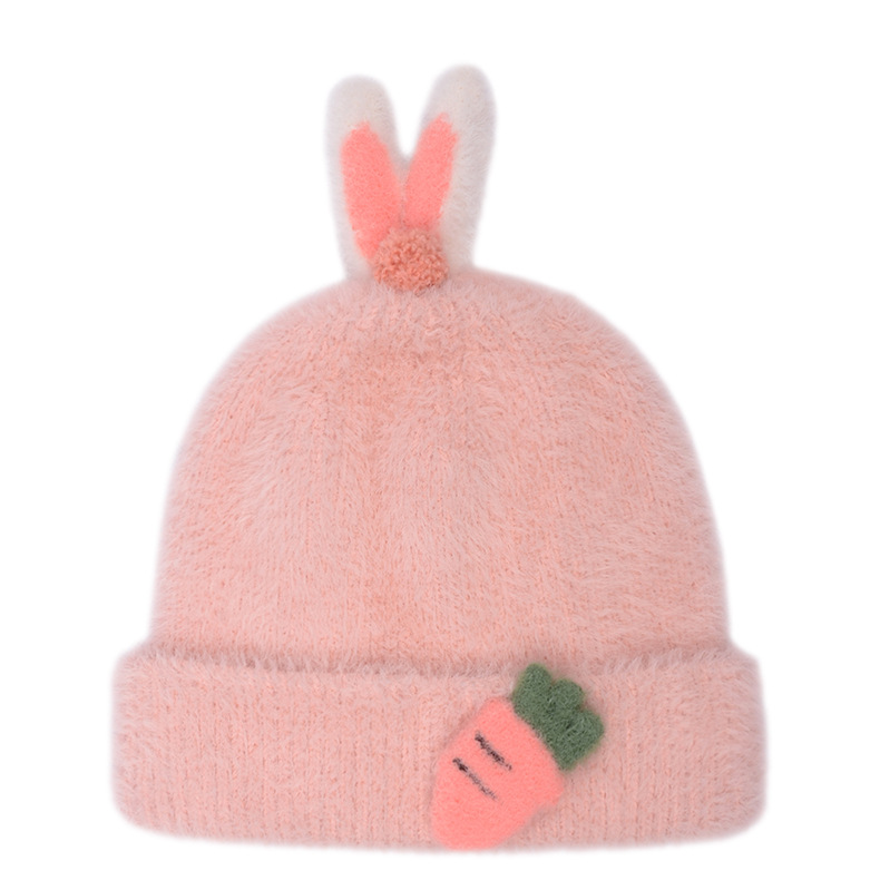 Picture of Baby hat autumn and winter Korean style children's warm wool hat cute super cute boys and girls knitted pullover hat fashion
