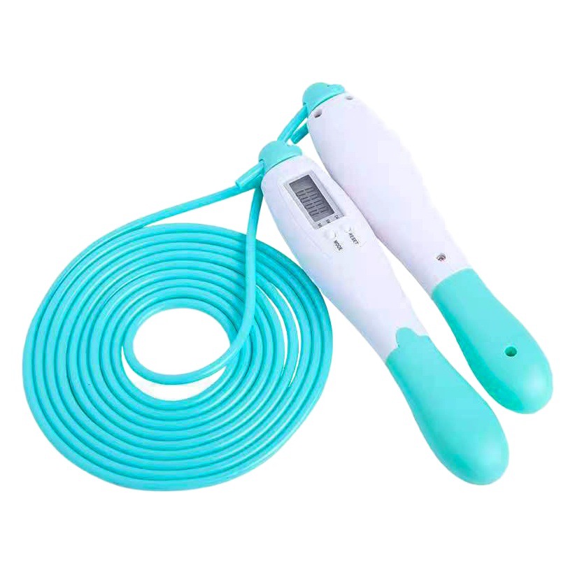 Electronic counting skipping rope cordless steel wire skipping rope fitness weight loss exercise adult children high school entrance examination training dual-use skipping rope