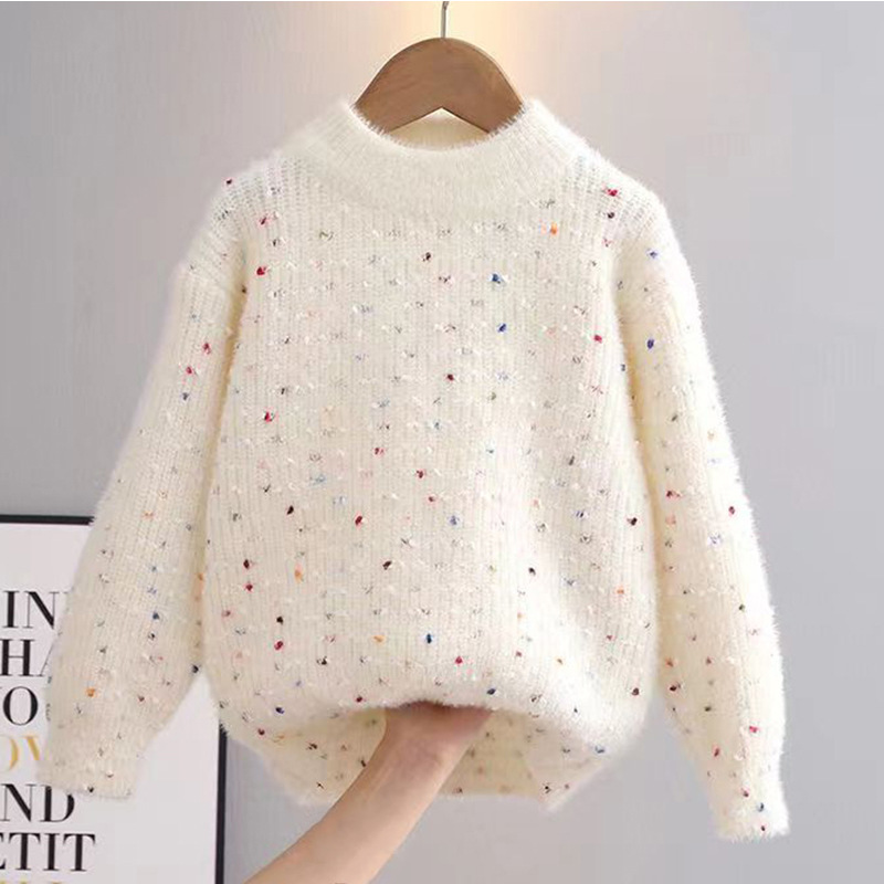 Picture of Children's Sweater Girls 2024 Spring and Autumn Korean Style Fashionable Cartoon Big Children Cute Thickened Winter Bottoming Shirt