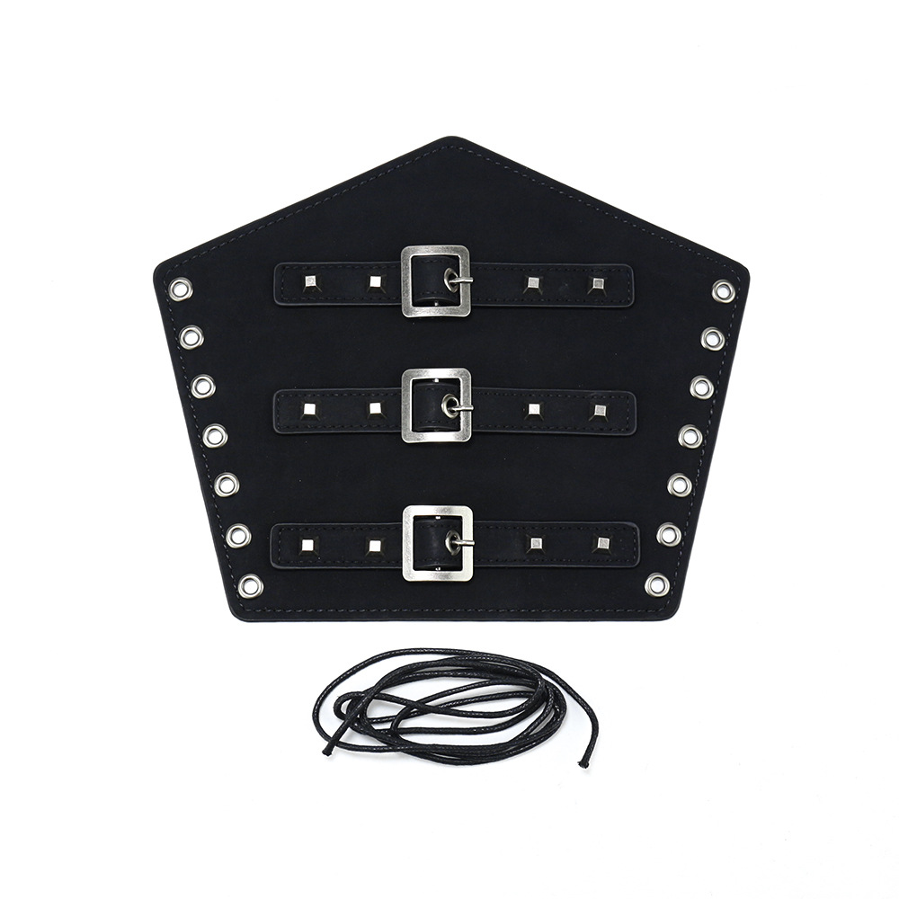 Picture of Cross-border Medieval Men's Leather Bracer Retro Punk Hand Guard Carnival cosplay Costume Accessories Arm Guard