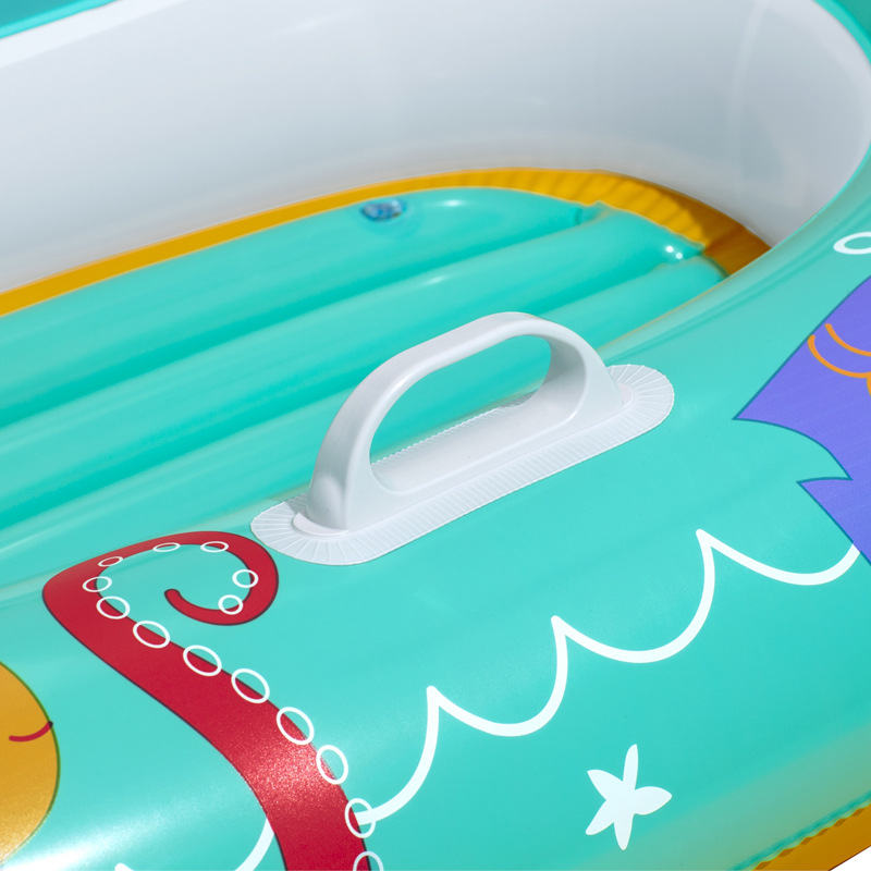 Picture of Inflatable cartoon children's kayak with armrest soft bottom water swimming ring seat type Children's boat 34009