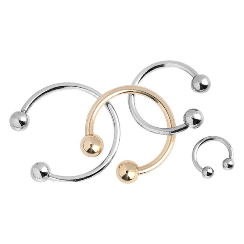 Wholesale Metal Horseshoe Buckle Baseball Cap Cap Accessories Fashion Jacket Cap C Pierced Circle Ring