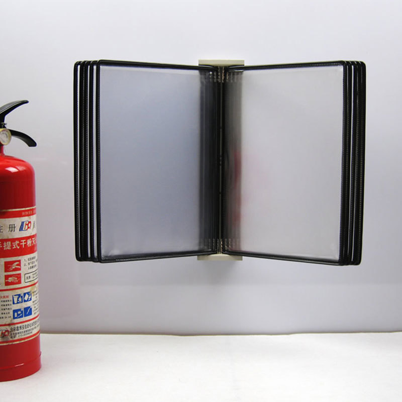Picture of 10-page page folder A4 wall-mounted display rack wall-mounted data rack standard work instruction