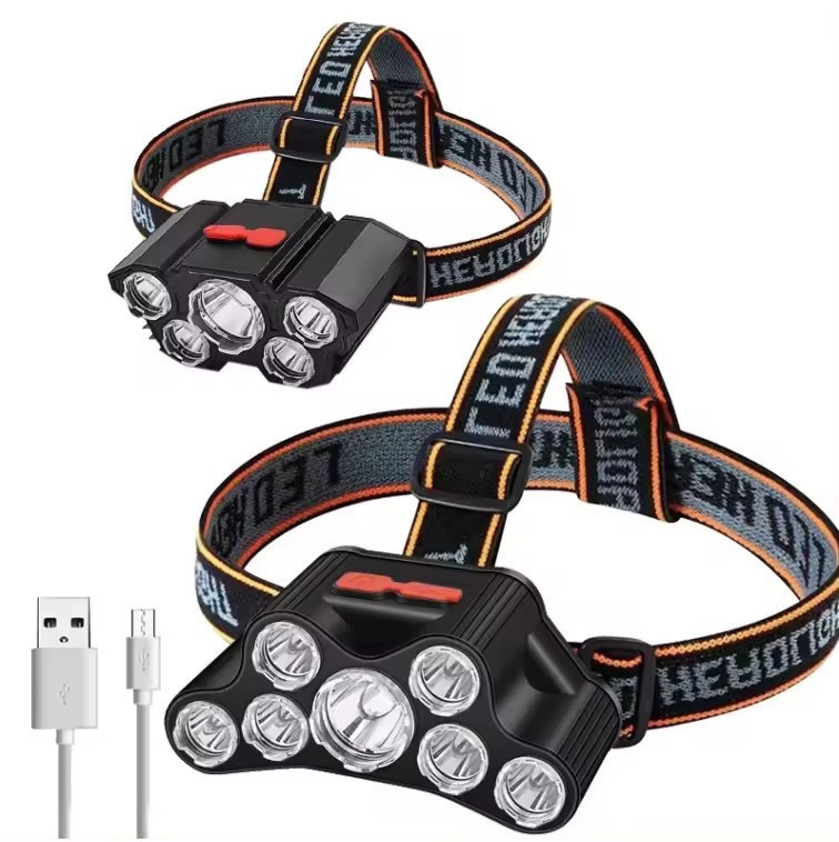 5LED light USB charging long-range floodlight night fishing lamp outdoor portable portable flashlight