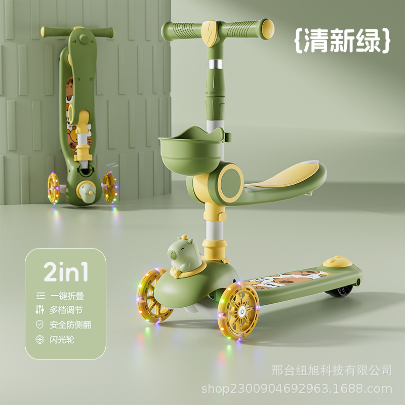 Picture of Children's Scooter Manufacturer 1-3-6-8 Years Old Three-In-One Sit-On Scooter for Girls and Boys Baby Scooter