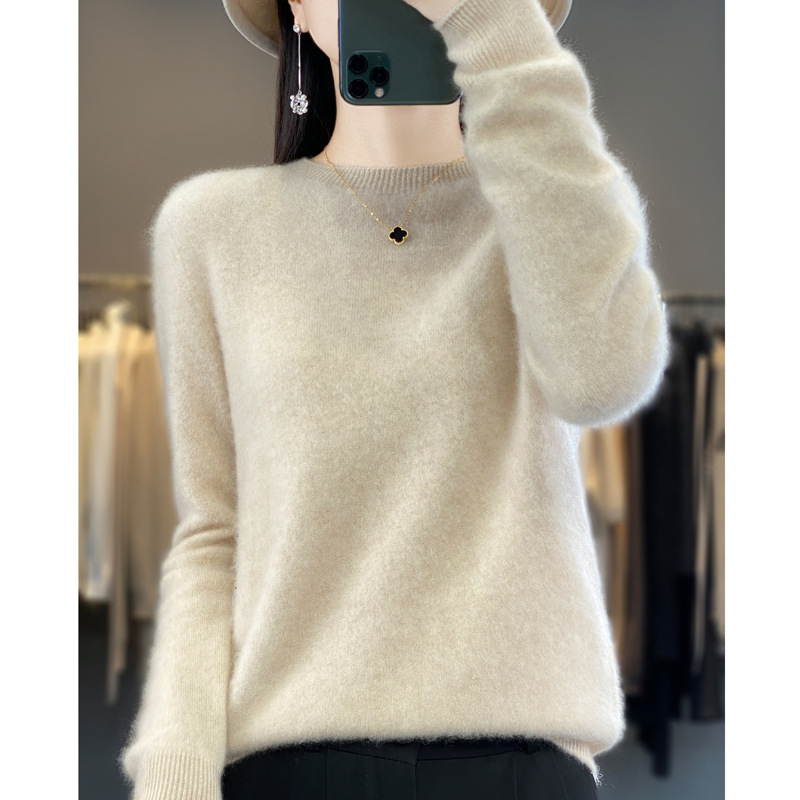 Picture of Soft Nuo low round neck sweater women's autumn and winter New pullover long sleeve wool bottoming shirt women's first-line ready-to-wear sweater women