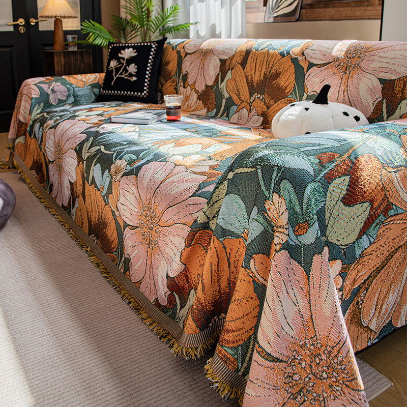 Retro American Sofa Cover Cloth Non-Slip Four-Season Universal Accessible Luxury High-End 2025 New Sofa Cover Cover Full Cover