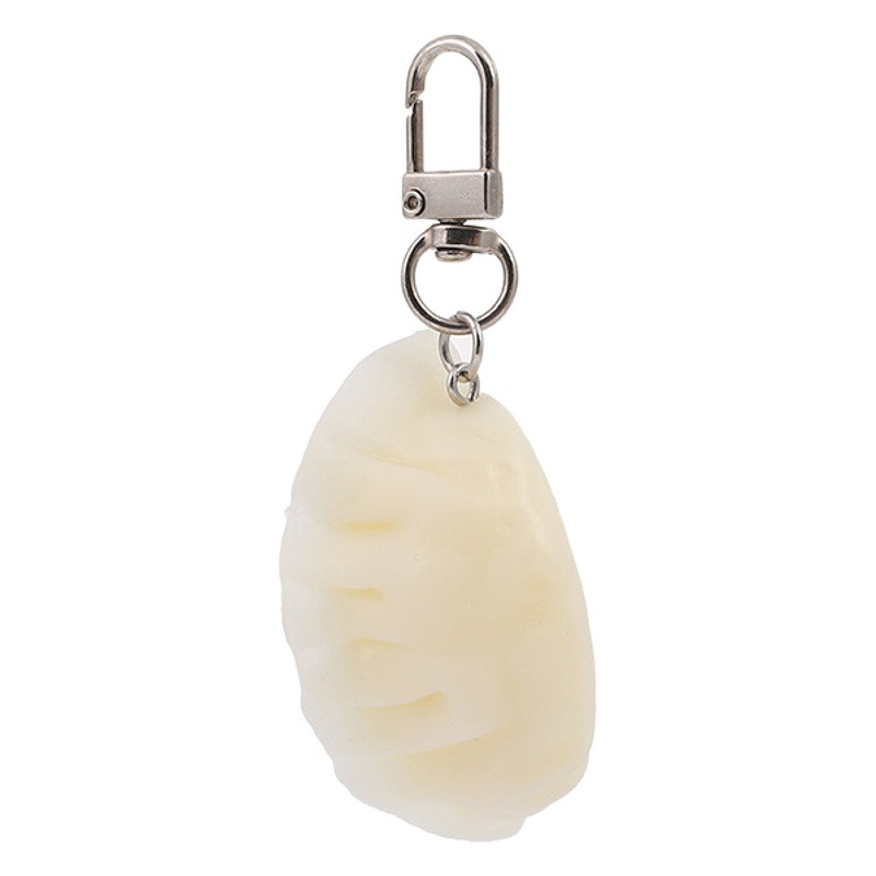 New year simulation PVC dumpling model keychain cute food pendant creative dumpling photography props wholesale