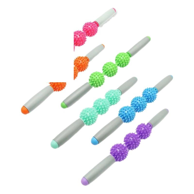 Hedgehog ball yoga massage stick hedgehog ball muscle relaxation massager fitness fascia stick Mace massage