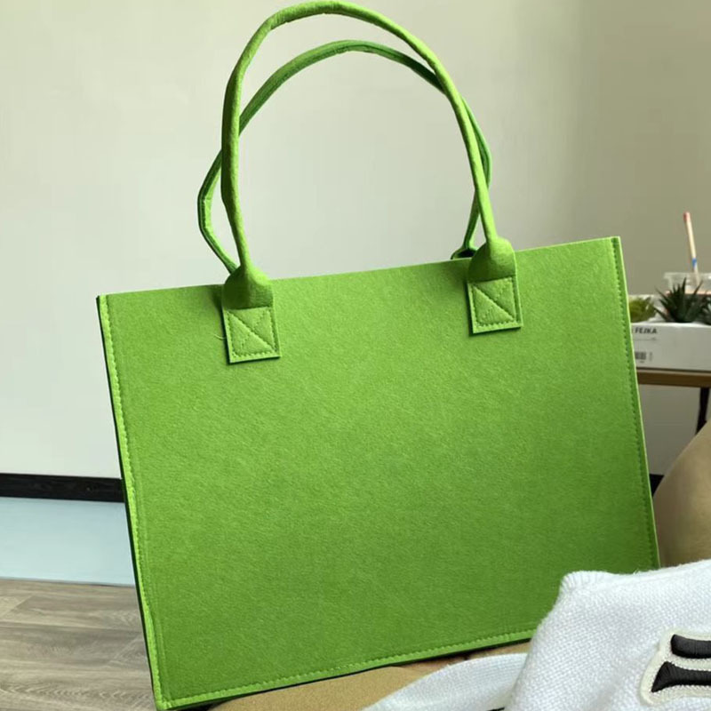 Felt Tote Bag Printable LOGO Multicolor Optional Felt Bag Work Commuter Felt Handbag Lunch Box Storage Bag