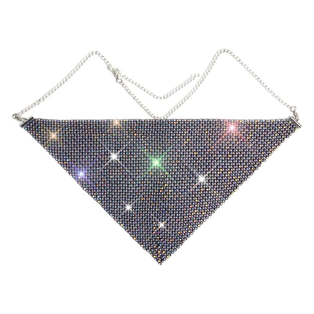 Halloween Rhinestone Mask European and American Diamond Triangle Mask Nightclub Mask Flash Diamond Jewelry Mask Female Lbz1201