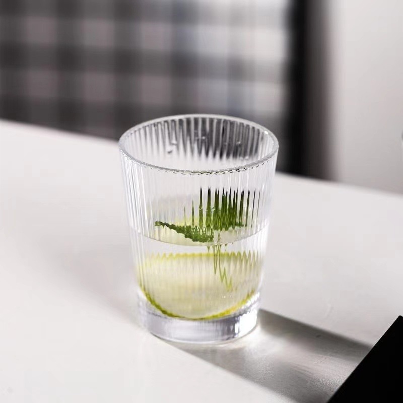 Picture of Hotel Hotel Guest Room Glass Mouthwash Cup Restaurant Vertical Pattern Water Cup Beer Cup Commercial Household Tea Cup Thick Glass