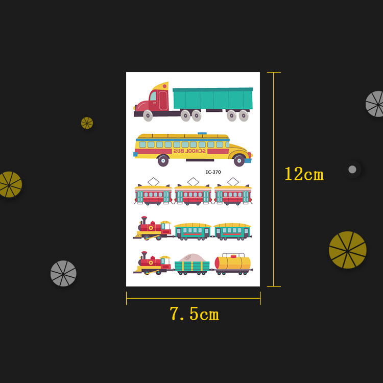 Picture of Spot children's tattoo stickers cartoon car engineering car waterproof odor-free cute boys and girls baby stickers cross-border