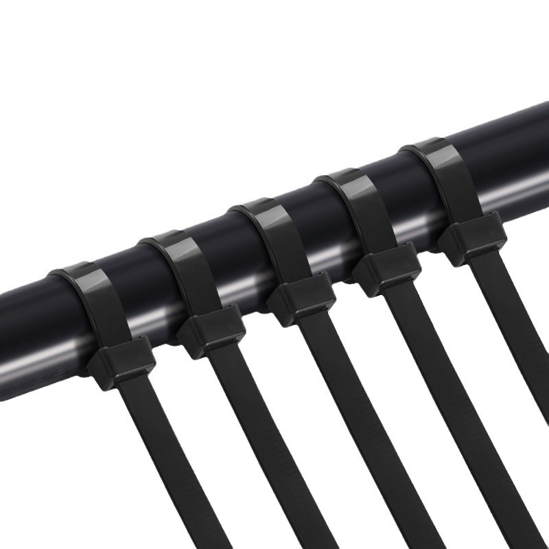 Picture of Black nylon cable tie factory wholesale black and white 3 X100 150200 4*200 plastic rolled cable tie