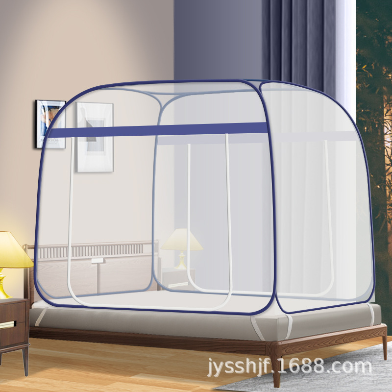 Picture of Yurt mosquito net installation-free foldable household 1.8M1.5M1.2M single door double door zipper foreign trade batch