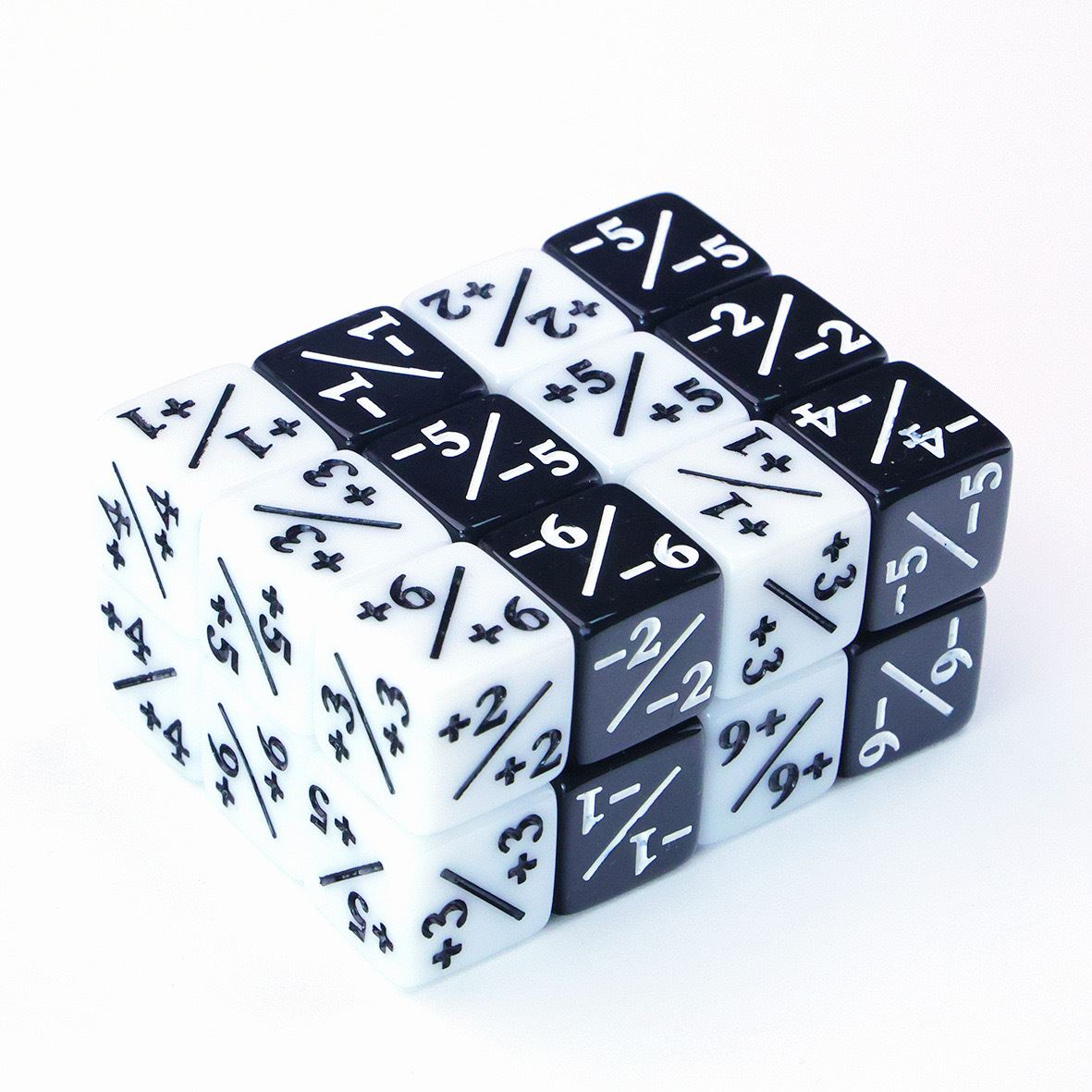 Picture of 16mm right angle two-color plus and minus number arithmetic dice color sieve throw