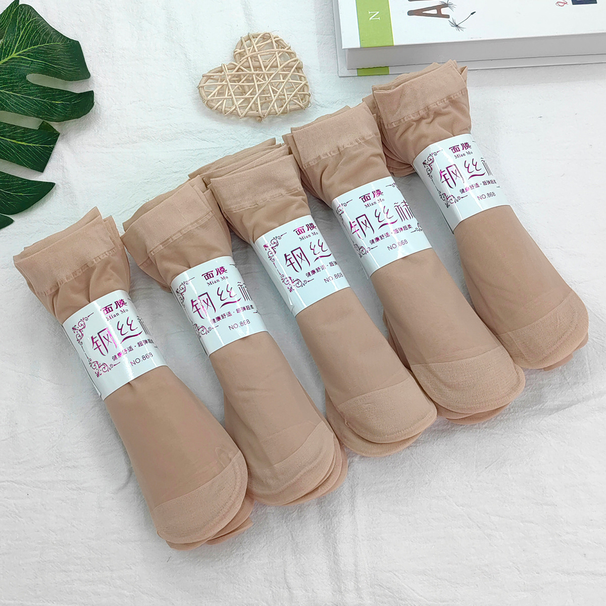 Picture of Factory summer ladies thin core-spun silk chili short stockings wear-resistant reinforcement anti-off steel wire socks wholesale