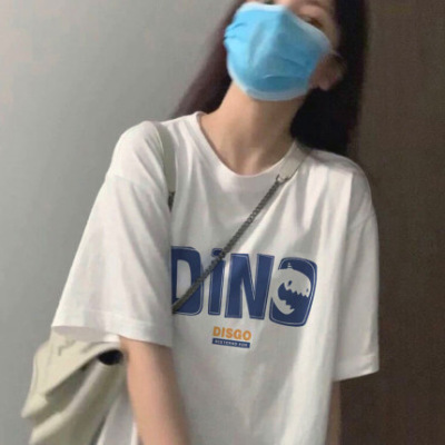 American Retro Short-sleeved T-shirt Women's Summer 2022 New Korean-style Letter Loose Ins Trendy Harajuku Style Half-sleeved Top