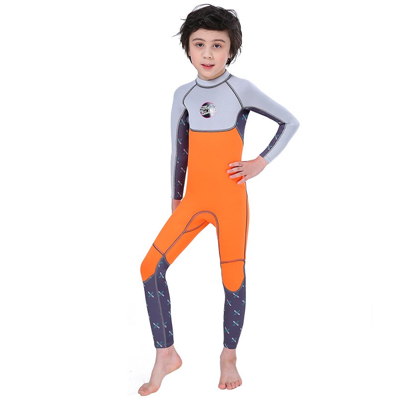 Picture of 3mm children's wetsuit slinx warm one-piece Children's swimsuit boy's diving suit children's surfing jellyfish suit
