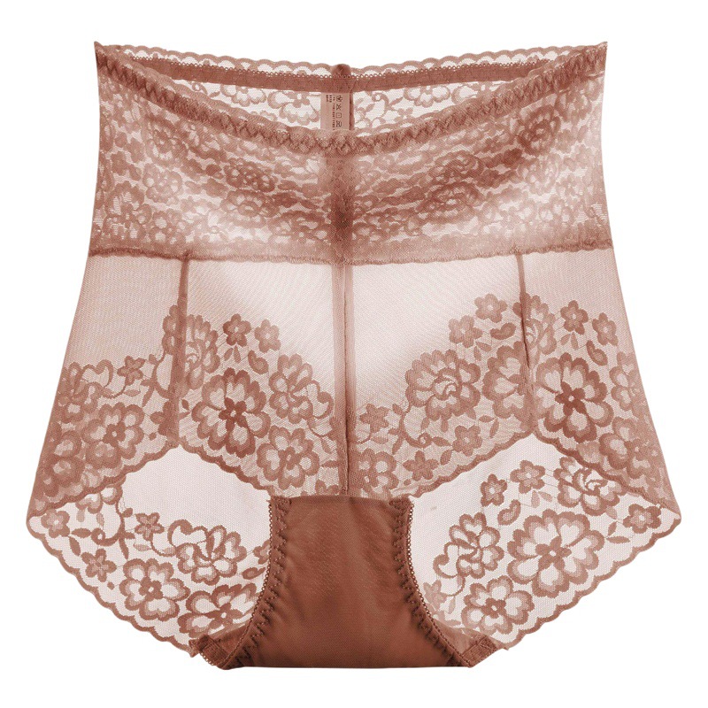 High Waisted Lace Belly Tight Pants Women's Postpartum Body Shaping Strong Belly Tight Hip-lifting Panties Women's Summer Thin