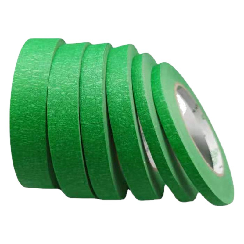 Green masking paper tape real stone paint exterior wall partition tape green paper tape thickened temperature-resistant UV-resistant