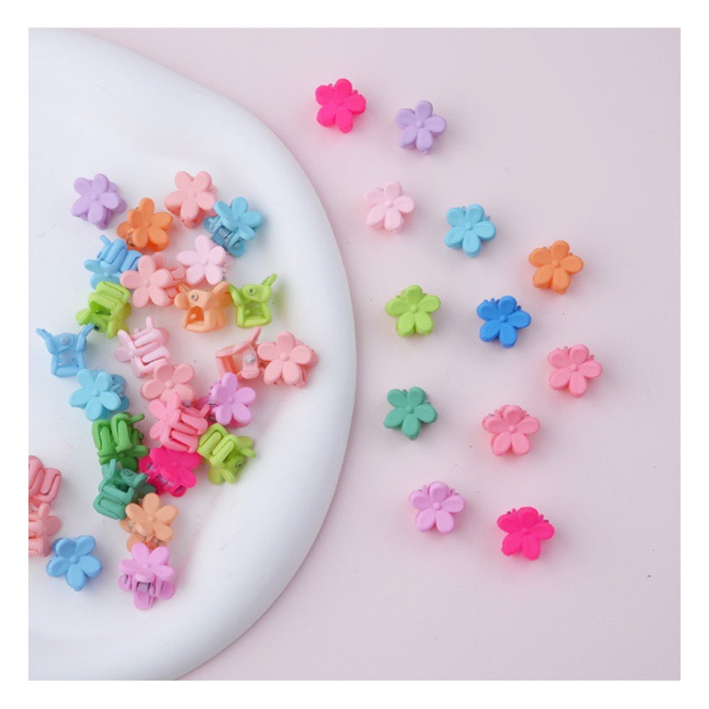 Colorful Small Hair Clips Korean Version Cartoon Non-Damaging Hairpins for Girls and Babies, Small Princess Flower Hair Clips for Tidying up Stray Hair