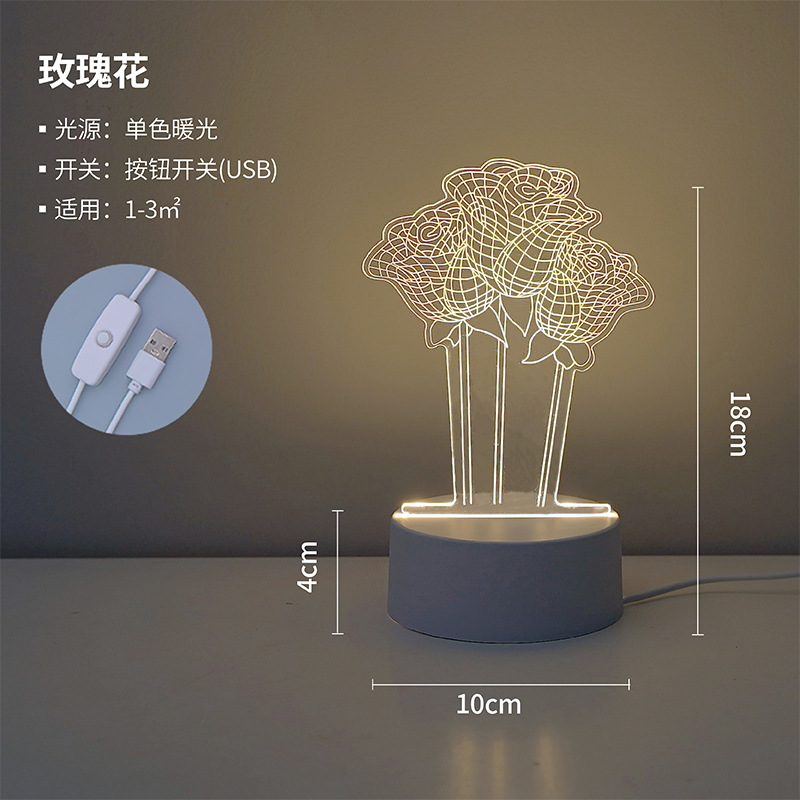 Picture of Creative atmosphere lamp fantasy luminous cartoon LED night light children's gift 3D table lamp bedside lamp logo