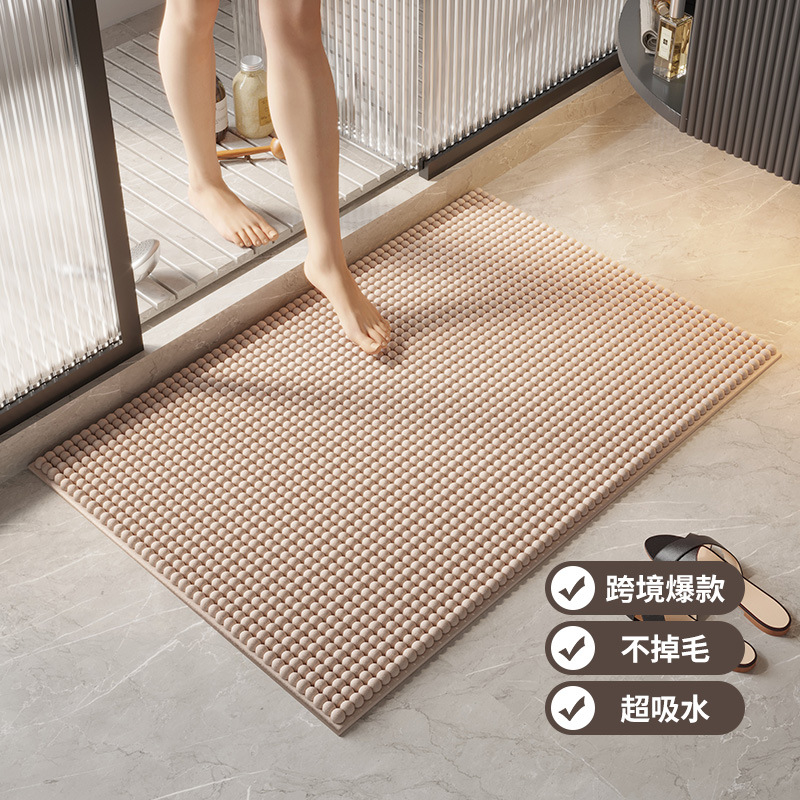 Picture of Special Short Plush Solid Color Chenille Floor Mat Cross-border Four Seasons Household Plain Soft Foot Pad Absorbent Non-slip Carpet