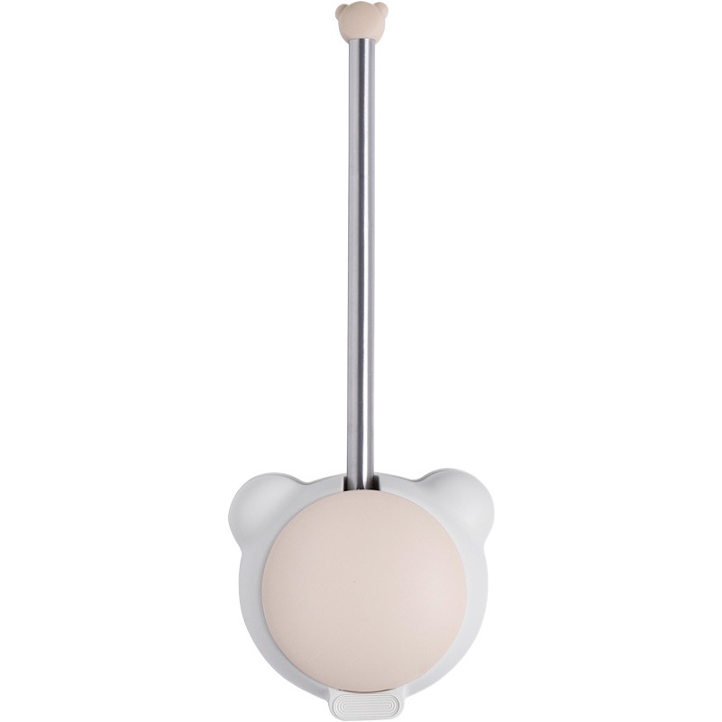 Bear Toilet Brush Wall-mounted Punch-free Bathroom Toilet No Dead Angle Brush Toilet Cleaning Brush with Cover